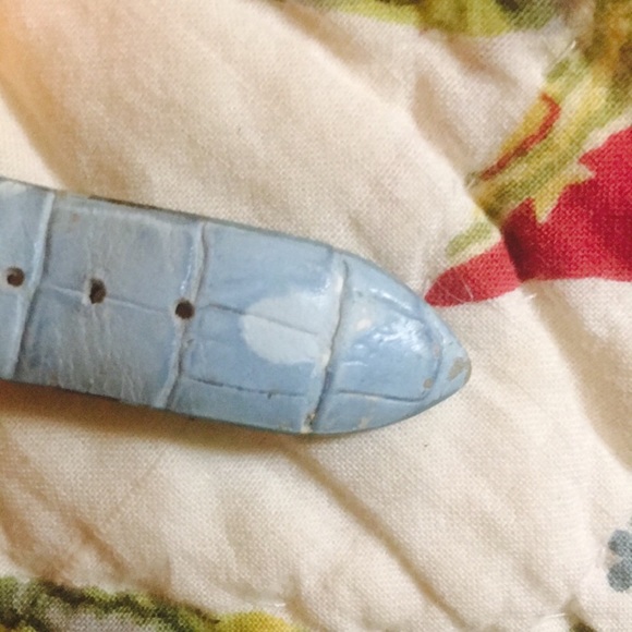 Adee Kaye Pearlized Face Watch Periwinkle Blue